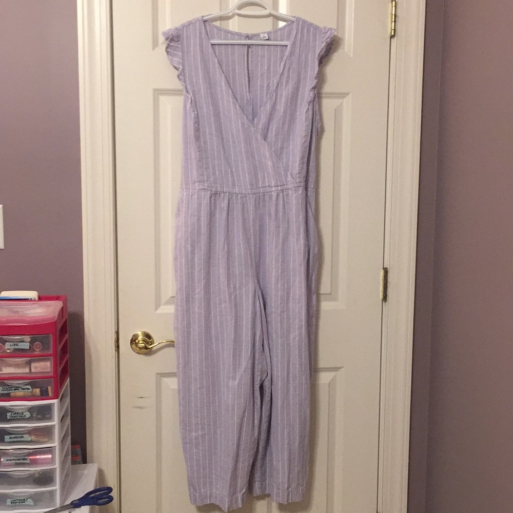 Blue Striped Romper